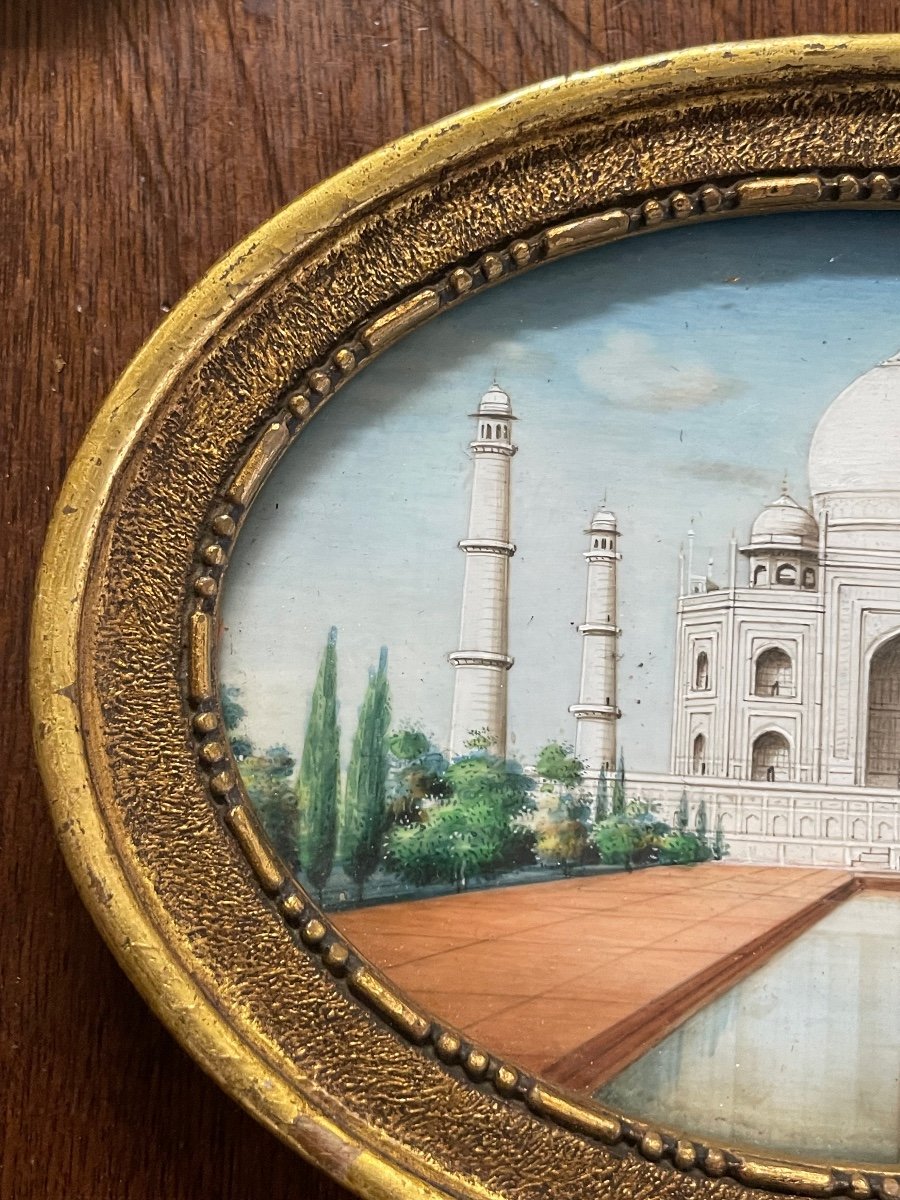 Miniature - Vue Du Taj Mahal Agra En Inde Fin 19ème-photo-3